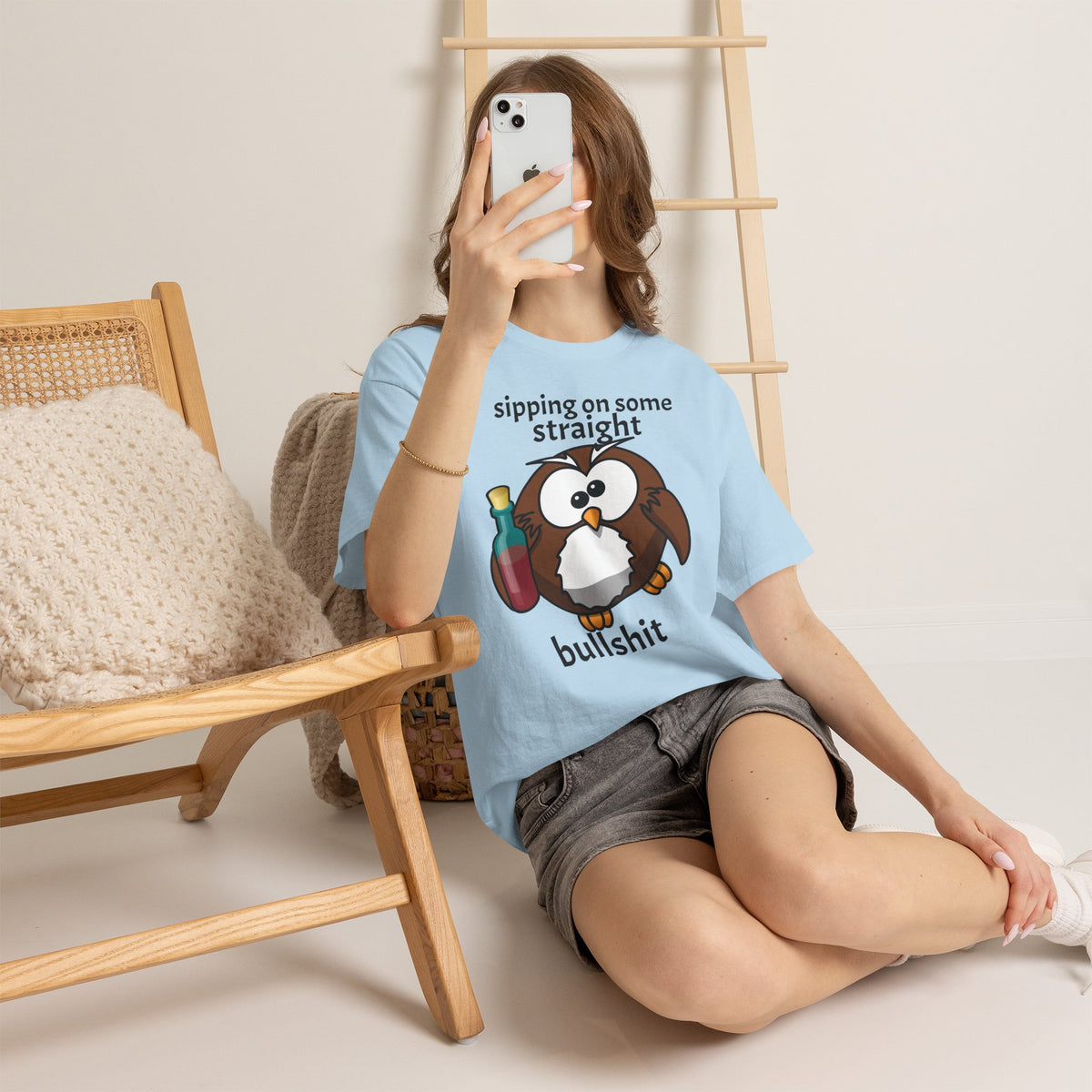 Sipping Owl | Funny T-Shirt