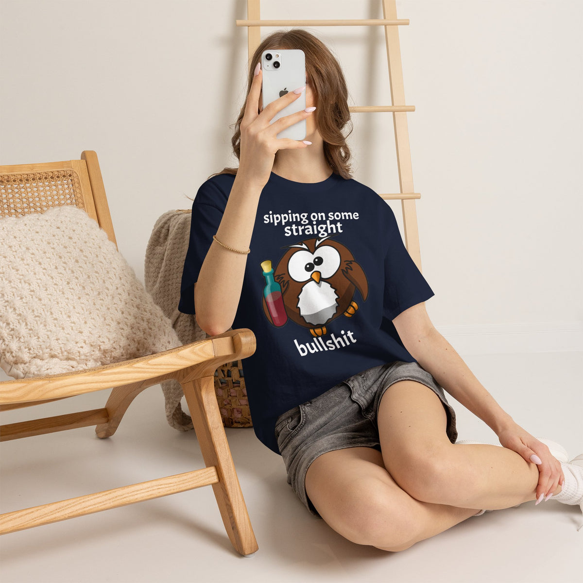 Sipping Owl | Funny T-Shirt