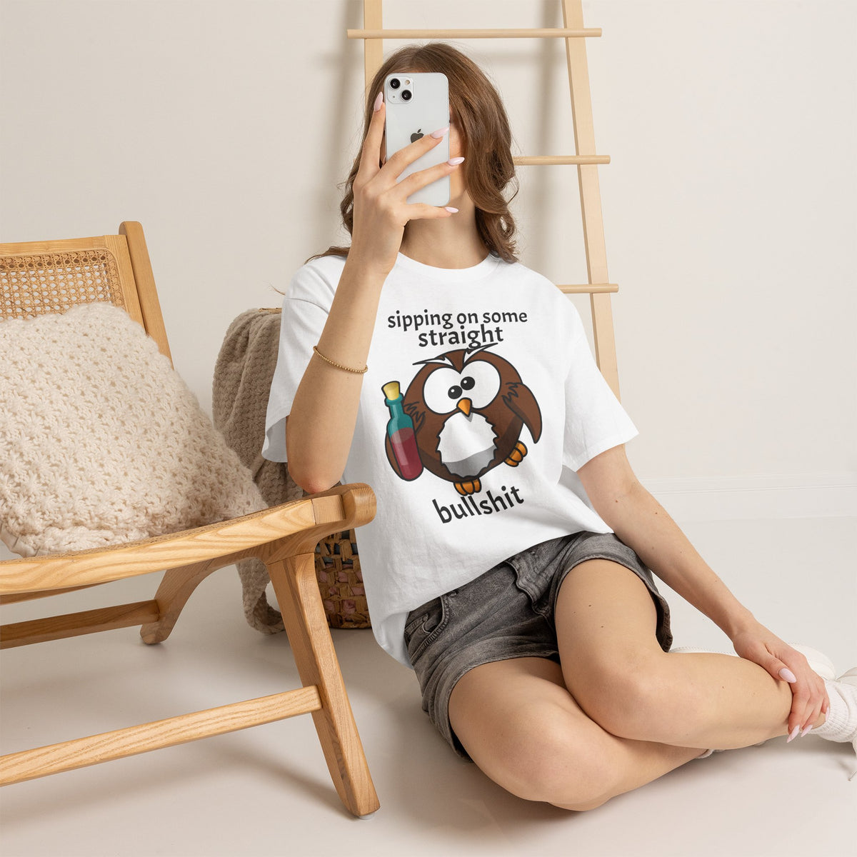 Sipping Owl | Funny T-Shirt