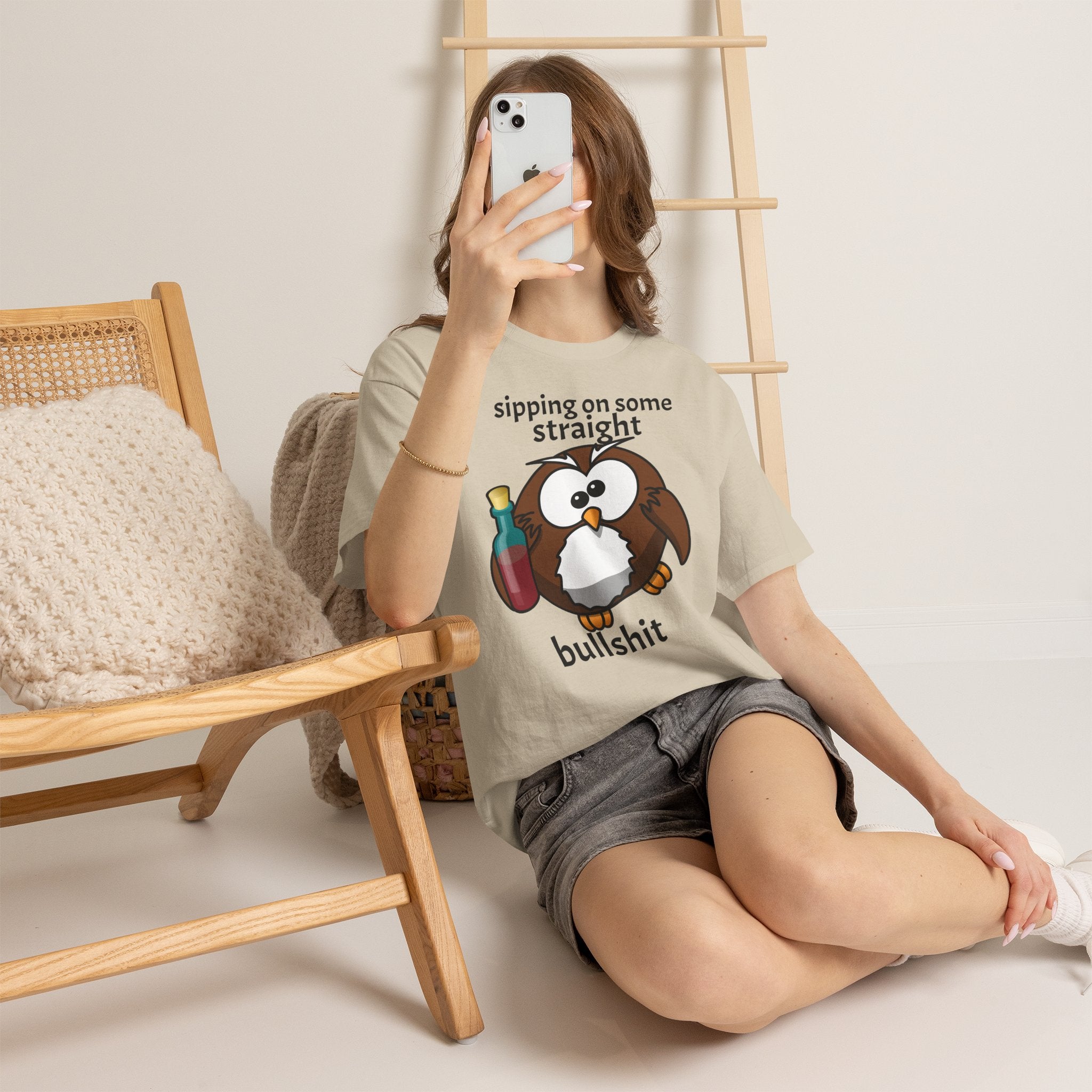 Sipping Owl | Funny T-Shirt